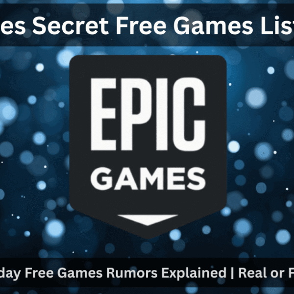 Epic Games holiday free games rumor featured image with logo and dark background