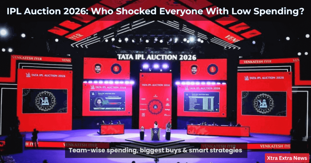 IPL Auction 2026 team wise spending showing highest and lowest spending teams