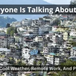 Gangtok city with green hills, clean environment, and small buildings in daylight