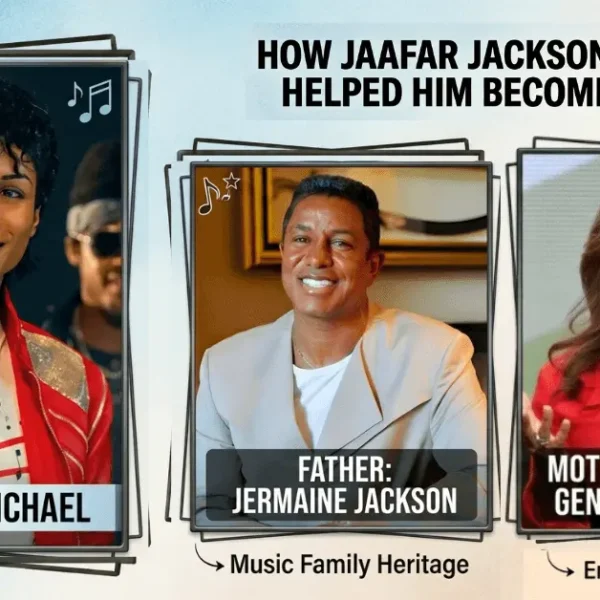 Jaafar Jackson parents Jermaine Jackson and Alejandra Genevieve Oaziaza in a collage.