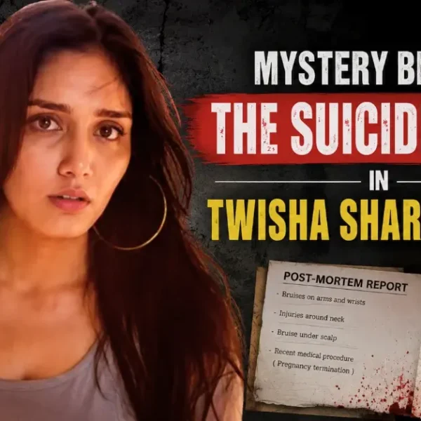 Twisha Sharma suicide note updates feature image showing Twisha Sharma and key questions in the investigation