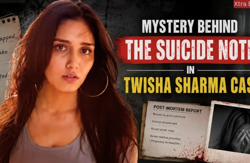 Twisha Sharma suicide note updates feature image showing Twisha Sharma and key questions in the investigation