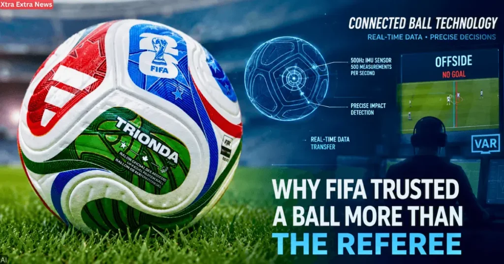 FIFA World Cup 2026 match ball with Connected Ball Technology used for offside and VAR decisions