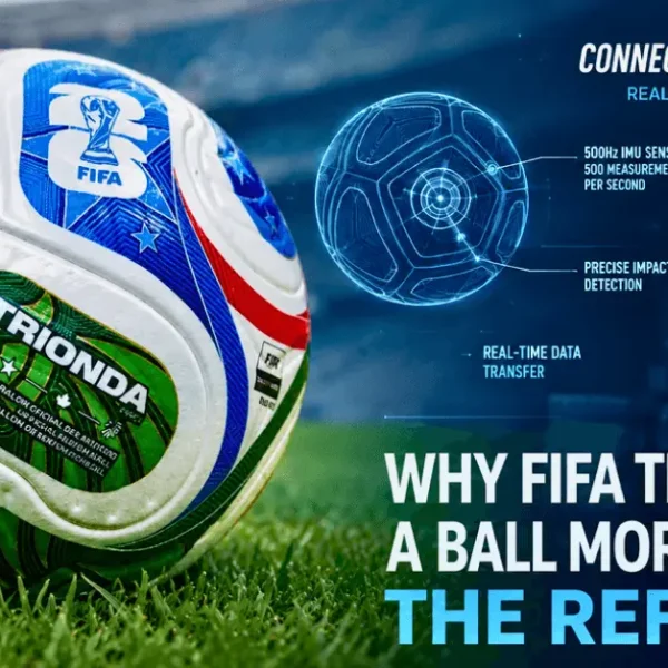 FIFA World Cup 2026 match ball with Connected Ball Technology used for offside and VAR decisions