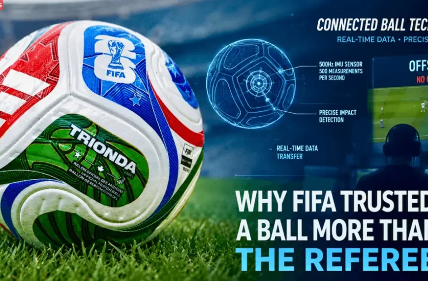 FIFA World Cup 2026 match ball with Connected Ball Technology used for offside and VAR decisions