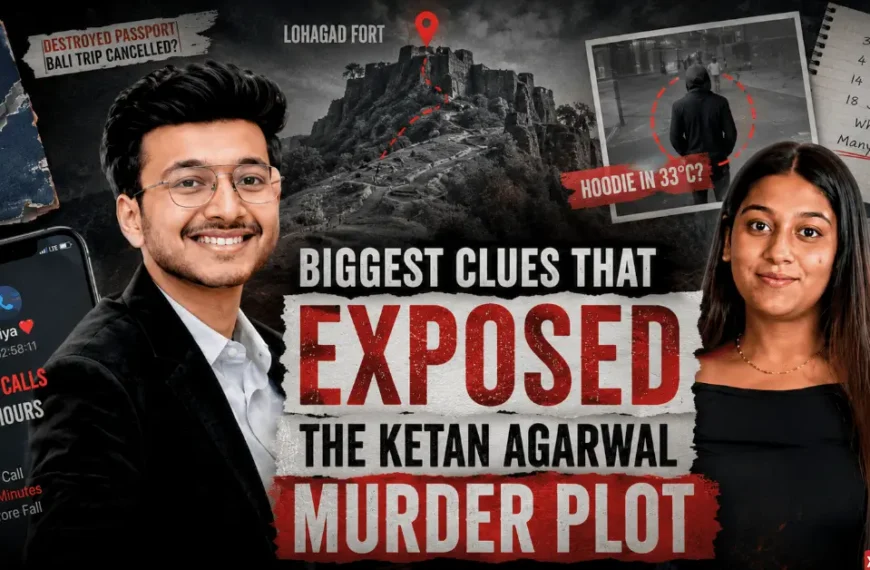 Feature image for the Ketan Agarwal murder plot blog showing Ketan Agarwal, Siya Goyal, Lohagad Fort, and the main investigation clues.