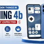 Nothing 4b feature image showing the new camera design, 6000mAh India battery, Glyph Grid, and RCB Edition
