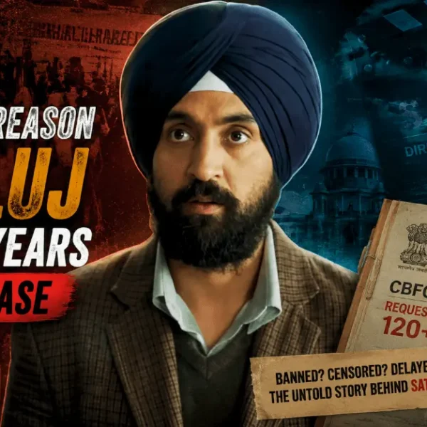 Satluj movie feature image showing Diljit Dosanjh and text about why the film took 4 years to release