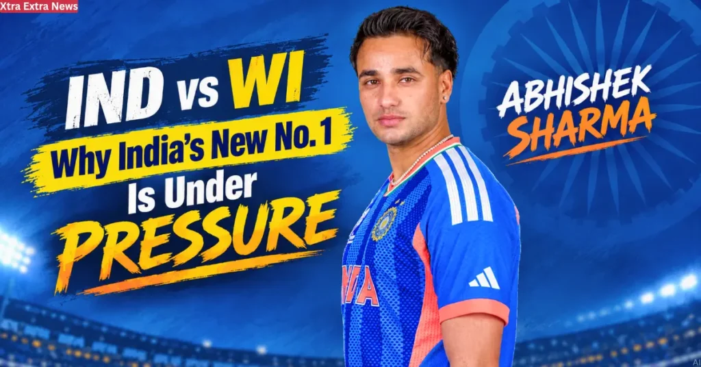 Abhishek Sharma in India cricket jersey for IND vs WI T20I series
