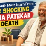 Feature image about the Nana Patekar death news and lessons for young people about health, money, and helping farmers.
