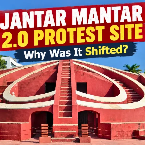 Jantar Mantar 2.0 Protest and the change in approved protest sites in Delhi.